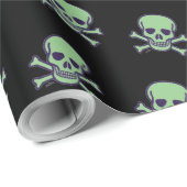 Grünes, schwarzes, mattes Papier Geschenkpapier (Rolleneckpunkt)