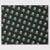 Grünes, schwarzes, mattes Papier Geschenkpapier (Flach)