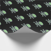 Grünes, schwarzes, mattes Papier Geschenkpapier (Ecke)