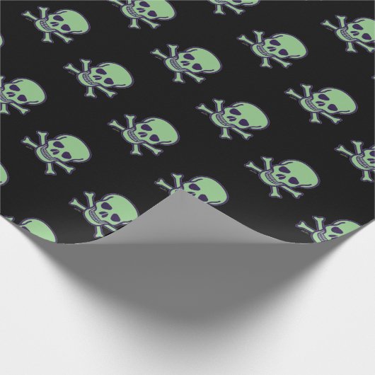 Grünes, schwarzes, mattes Papier Geschenkpapier (Ecke)