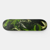 Grünes schwarzes Swirl Skateboard (Horizontal)