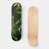 Grünes schwarzes Swirl Skateboard (Vorderseite)