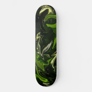 Grünes schwarzes Swirl Skateboard