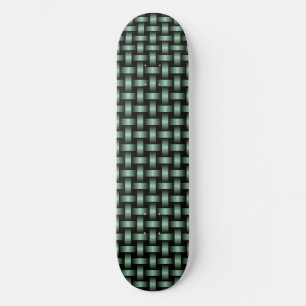 Grünes schwarzes Webmuster Skateboard