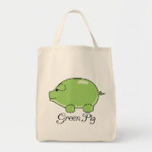 Grünes Schwein-Bio Tasche (Vorne)