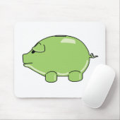 Grünes Schwein Mousepad (Mit Mouse)