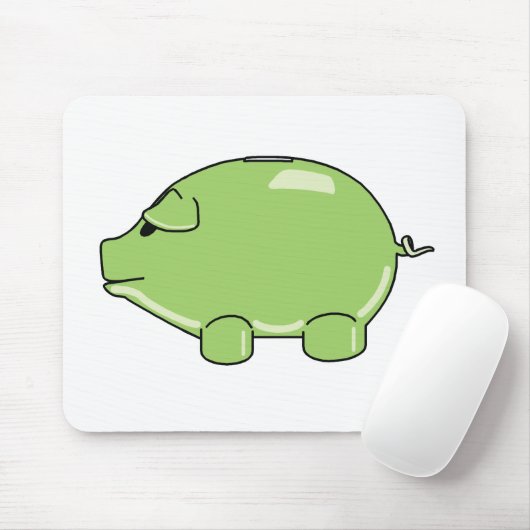 Grünes Schwein Mousepad (Mit Mouse)