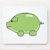 Grünes Schwein Mousepad (Vorne)