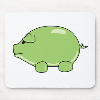 Grünes Schwein Mousepad