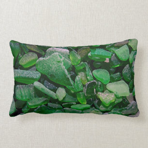 Grünes Seaglass Kissen