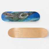 Grünes Seeschildkröte Honu Cruizin Skateboard (Horizontal)