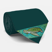 Grünes Seeschildkröte-Krawatte Krawatte (Gerollt)