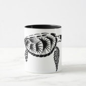 Grünes Seeschildkröte-Tasse Tasse (Zentrum)