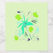 Grünes Set für das Lebensmittel- und Getränkeetike Weinetikett (Einzelnes Label)