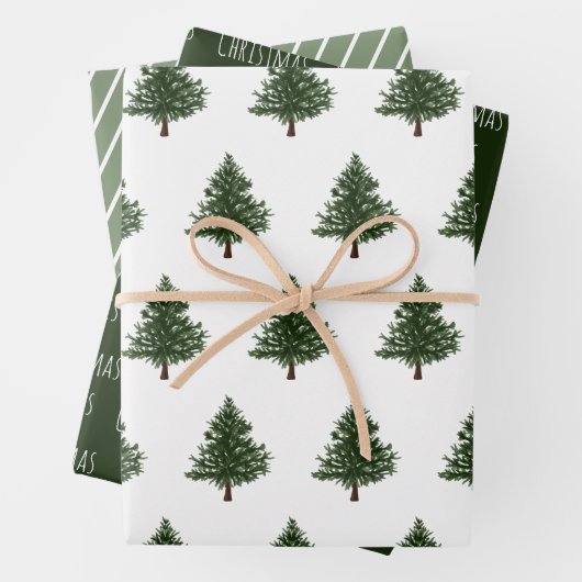 Grünes Set Geschenkpapier Set (Beispiel)