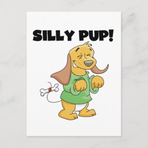 Grünes Shirt-alberne Welpen-T-Shirts und Geschenke Postkarte