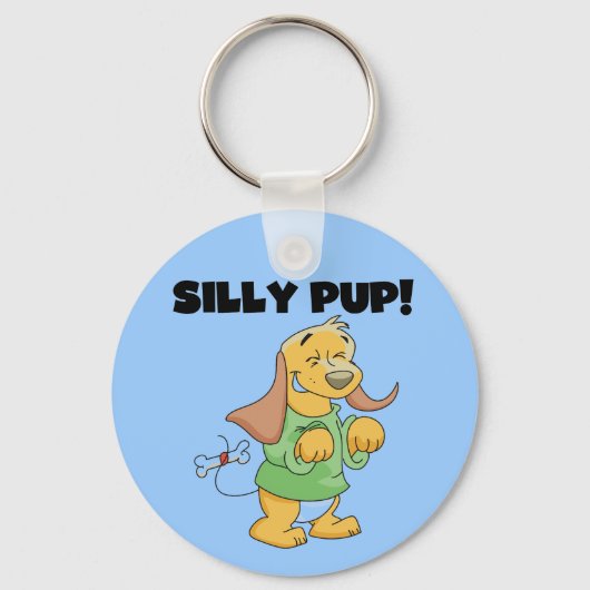 Grünes Shirt-alberne Welpen-T-Shirts und Geschenke Schlüsselanhänger (Vorderseite)