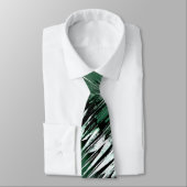 Grünes Silber und Schwarzes Haar Krawatte (Gebunden)