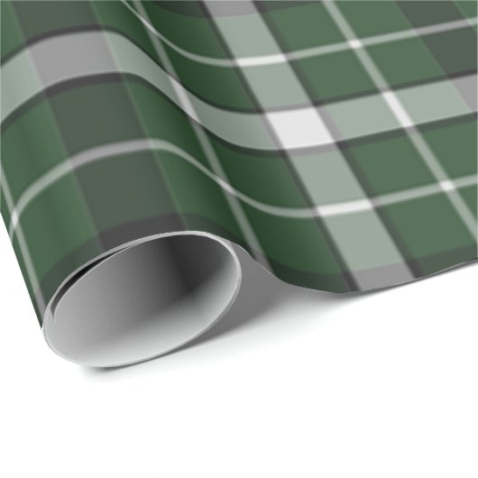 Grünes silbernes kariertes geschenkpapier (Rolleneckpunkt)