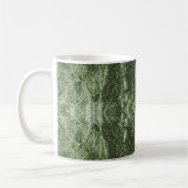 Grünes, silhouettiertes Baummuster Kaffeetasse (Links)