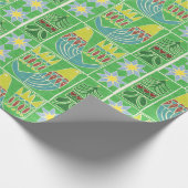 Grünes skandinavisches Weihnachtsgeschenk Geschenkpapier (Ecke)