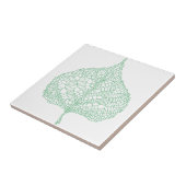 Grünes skeleton Aderblattzeichnen Fliese (Seite)