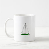 Grünes Sloop Segelboot Kaffeetasse (Links)