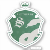 Grünes SLYTHERIN™ gekröntes Wappen Aufkleber (Vorderseite)