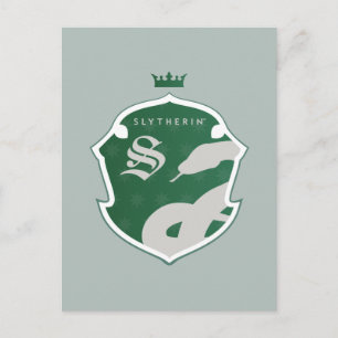 Grünes SLYTHERIN™ gekröntes Wappen Einladungspostkarte