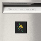 Grünes Sonnenblumenkernkrebs Magnet (In Situ (Geschirrspüler))
