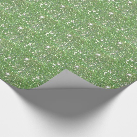 Grünes Sparkassenpapier Geschenkpapier (Ecke)