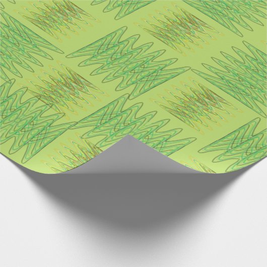 Grünes Spiralpapier Geschenkpapier (Ecke)