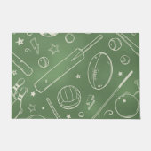 Grünes Sportmuster Fußmatte (Vorderseite)