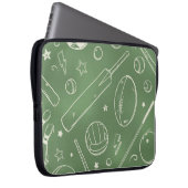 Grünes Sportmuster Laptopschutzhülle (Vorne Rechts)