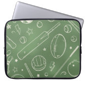 Grünes Sportmuster Laptopschutzhülle (Vorderseite)
