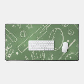 Grünes Sportmuster Schreibtischunterlage (Tastatur & Maus)