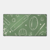 Grünes Sportmuster Schreibtischunterlage (Vorderseite)