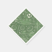 Grünes Sportmuster Serviette (Ecke)