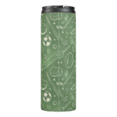 Grünes Sportmuster Thermosbecher (Rückseite)