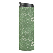 Grünes Sportmuster Thermosbecher (Nach rechts gedreht)