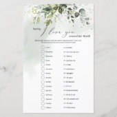 Grünes Sprichwort I Liebe Sie um die Welt (Vorderseite)