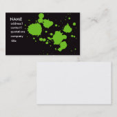 grünes Spritzen Visitenkarte (Vorne/Hinten)