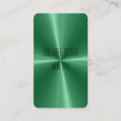 Grünes Stahlmetall Visitenkarte (Vorderseite)