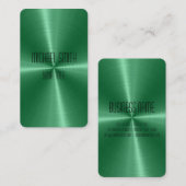 Grünes Stahlmetall Visitenkarte (Vorne/Hinten)