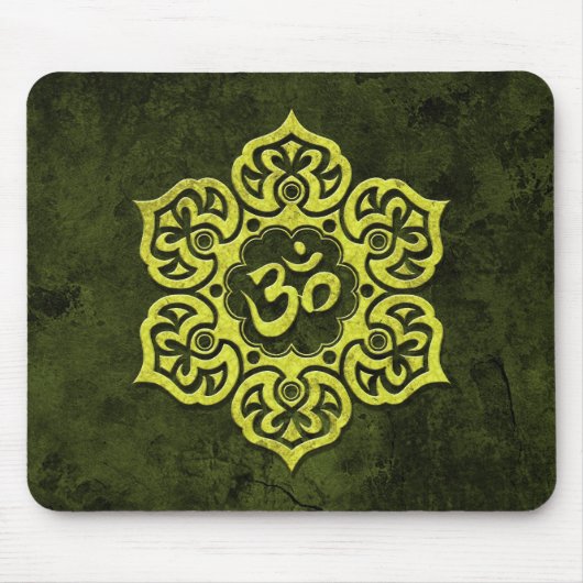 Grünes Steinblumenom Mousepad (Vorne)