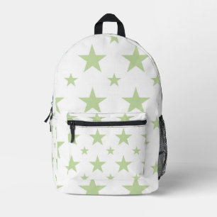 Grünes Sterne-Muster Pastell-Konstellation Bedruckter Rucksack