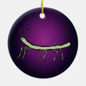 grünes Stockinsekt Keramikornament (Hinten)