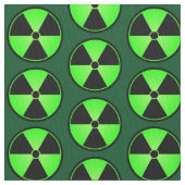 Grünes Strahlungs-Symbol Stoff (Nahaufnahme)