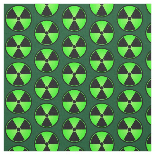 Grünes Strahlungs-Symbol Stoff (Muster)