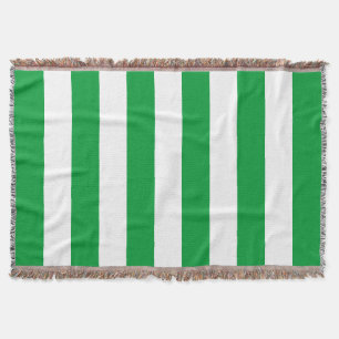 Grünes Streifen-Muster Kelly Decke